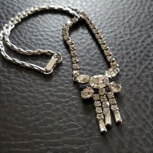 VTG Leo Glass rhinestone necklace